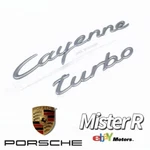Porsche Cayenne Turbo Emblem Set Satin Aluminum 9PA #955559038014W9. Fixed Price $142.50.