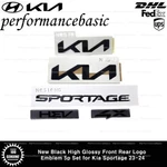New Black High Glossy Front Rear Logo Emblem 5P Set For Kia Sportage 23-24. Fixed Price $190.00.