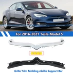 2PCS Front Bumper Trim Molding+grille Support Bar For Tesla Model 2016+. Fixed Price $119.99.