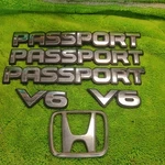 96-02 Honda Passport V6 Logo 8-97149-037-0 Emblem 8971034791 Script Decals Set. Fixed Price $19.99.