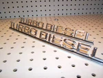 Mercedes C123 300CD Coupe 79-85 Turbo Diesel Rear Lid Metal Genuine Oem Emblem. Fixed Price $56.00.