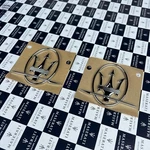 2X Maserati Emblem Trident Logo Original Set 3200 4200 Quattroporte Gt C-pillar. Fixed Price $158.01.