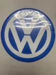Vw Volkswagen Logo Metal/tin Advertising 12" Sign Factory Sealed Nos Vtg 2000. Fixed Price $60.00.