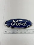 Ford Oem Blue .9 Emblem Badge Logo Nameplate BT43-15402A16-AA !!pins!!. Fixed Price $7.70.