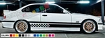 Sticker Stripe Kit For Bmw E36 M3 Coupe Body Wing Splitter Lip 1995 1998 1999. Fixed Price $73.00.