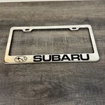 Subaru Sport Front Rear License Plate Frame Cover Stainless Steel Chrome. Fixed Price $19.99.
