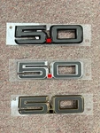 2024 2025 Ford Mustang Gt 5.0 Fender Side Emblem - Color Variations 5.5"X1.5". Fixed Price $59.99.