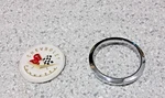 56 C1 Corvette Front/rear Emblem & Ring Bezel--gm #3725754/3725755--NOS. Fixed Price $79.95.