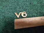 Genuine Toyota Deck Lid Emblem Gold Name Plate Badge V6 75443-AA130 / AA090 5S5. Fixed Price $16.99.