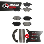 Front Rear Semi-metallic Brake Pads Parking Shoe Kit For 2007-2011 Volvo S80 Fwd. Fixed Price $77.99.