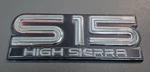 1986-89 Gmc S15 High Sierra Front Fender Emblem **broken Tabs** 15592834. Fixed Price $10.00.