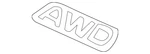 Genuine Honda Cr-v Hr-v Nameplate (awd) Rr. Sticker 75719-3W0-A01. Fixed Price $23.11.
