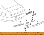 Gm Oem 05-16 Impala Limited Trunk Lid Exterior Trim-nameplate 15792288. Fixed Price $70.58.