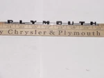 1949 50 51 52 Plymouth Instrument Panel Nameplate Nos Mopar Chryco Cranbrook. Fixed Price $95.00.