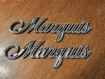 Ford Marquis Car Logo Emblem Badge Set Lot Of 2 Domb - 16B114 1980'S. Fixed Price $24.99.