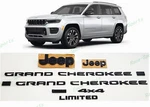 7P 2021+ Jeep Grand Cherokee Front Rear Limited 4X4 Door Emblems Gloss Black. Fixed Price $189.80.