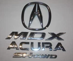 2007-2012 Acura Mdx Sh-awd Rear Deck Lid Lift Tail Gate Hatch Emblem Set Chrome. Fixed Price $29.99.