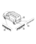 Genuine Mopar Front Door Nameplate Left 68235559AA. Fixed Price $84.34.