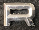 49 Ford Hood Letter R,8A-16606A-C,ORIGINAL,CLIPS,OEM Cannon,coupe,sedan,shoebox. Fixed Price $14.99.