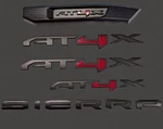 5PCS New 2022-23 Sierra 1500 Black Red Doors Front Grille Rear AT4 X Emblems Kit. Fixed Price $88.99.