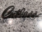 1969 Oldsmobile Cutlass Chrome Script Emblem Pt# 8727372 Oem. Fixed Price $25.00.