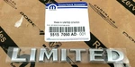 Genuine Oem Mopar Jeep Chrysler Dodg Liftgate Nameplate 55157090AD "limited". Fixed Price $65.00.