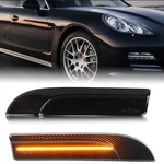 Full Led Front Amber Smoked Side Marker Lights For 10-2016 Porsche Panamera 970. Fixed Price $67.99.