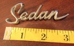 Vintage Sedan Cadillac Metal Script Emblem 3" Long - Style #1. Fixed Price $9.99.