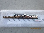 88 - 90 Toyota Land Cruiser FJ62 Rear Lh Side Pillar Emblem Badge Oem New. Fixed Price $66.94.
