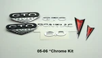 05-06 Pontiac Gto Exterior Badge Kit Front Bumper Rear Emblems Chrome. Fixed Price $149.00.