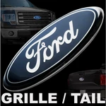 Blue & Chrome 2005-2014 Ford F150 Front Grille/ Tailgate 9 Inch Oval Emblem 1PC. Fixed Price $17.99.