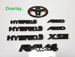2019-2023 Toyota RAV4 Hybrid Xse Gloss Black Emblem Overlay Gen PT948-4219B-02. Fixed Price $88.80.
