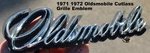 Oem 1971-1972 Oldsmobile Cutlass Script Grille Emblem And Black Backing 408950. Fixed Price $69.99.