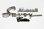 Plymouth/chrysler (3) Assorted Auto Emblems Car Nameplates Vintage Originals. Fixed Price $48.95.