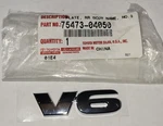 Genuine Oem 05-23 Toyota Tacoma Chrome Tail Gate V6 Emblem 75473-04050. Fixed Price $13.00.