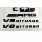Black C63S Amg V8 Biturbo Trunk Fender Emblems Badges For Mercedes Benz W205. Fixed Price $36.99.