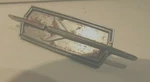 Vintage Oldsmobile Emblem Badge Script Trim Metal Nameplate 9650507. Fixed Price $32.00.