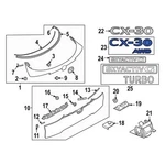 Mazda DFS851720 Rear Hatch Emblem. Fixed Price $51.75.
