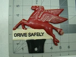 Pegasus Topper Mobil Oil Flying Horse Emblem License Plate Drive Safe. Fixed Price $29.99.