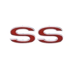 New Red Front Fender "ss" Emblems Trim Parts Fits Chevrolet Chevelle 4620R. Fixed Price $99.00.