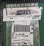 Mini Jcw Curved Front Grille Badge Emblem F55/F56/F57 Lci 51115A346F8 Genuine. Fixed Price $64.75.