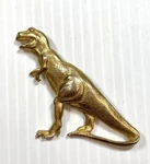 Large Size T-rex, Tyrannosaurus Dinosaur, Brass Pin Badge. Fixed Price $14.75.