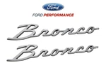 2021-2026 Ford Bronco Oem M-1447-BSS Silver Script Heritage Fender Emblems Pair. Fixed Price $99.95.