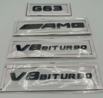 Mercedes-benz W463 Black G63 Amg V8 Biturbo Emblem Badge Decal Set New. Fixed Price $179.95.