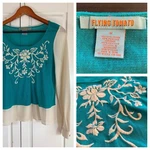Flying Tomato Embroidered Mesh Sheer Blouse Shirt Womens Medium Read. Fixed Price $20.11.