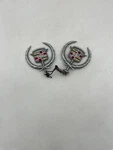 (pair) Vintage Cadillac Hood Ornament Emblem Badge Silver For Deville Fleetwood. Fixed Price $39.99.