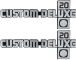 Oer "custom Deluxe 20" Fender Emblem Set For 1981-1988 Chevy Pickup Trucks. Fixed Price $94.98.