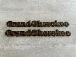 Jeep Grand Cherokee 93-26 Dark Brown Houndstooth Side Door Emblems X2 Badges Oem. Fixed Price $115.00.