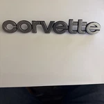 1979-1982 Corvette Used Original Gm 14016100 Rear Bumper Emblem Only. Fixed Price $35.00.