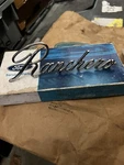 Nos 1970-71 Ford Ranchero Front Fender Emblem D0OZ-16098-F. Fixed Price $100.00.